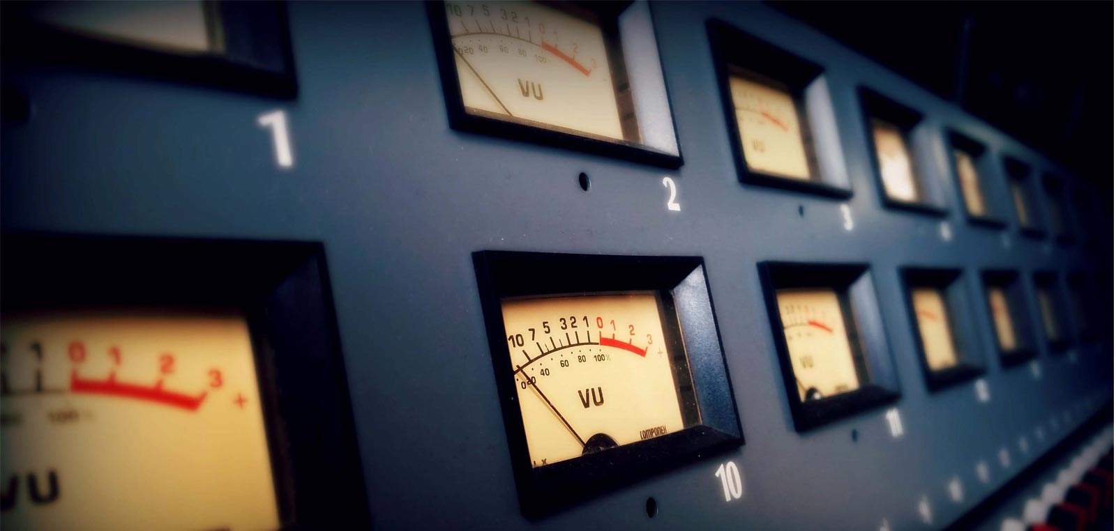 Vintage Analog VU Display Meters